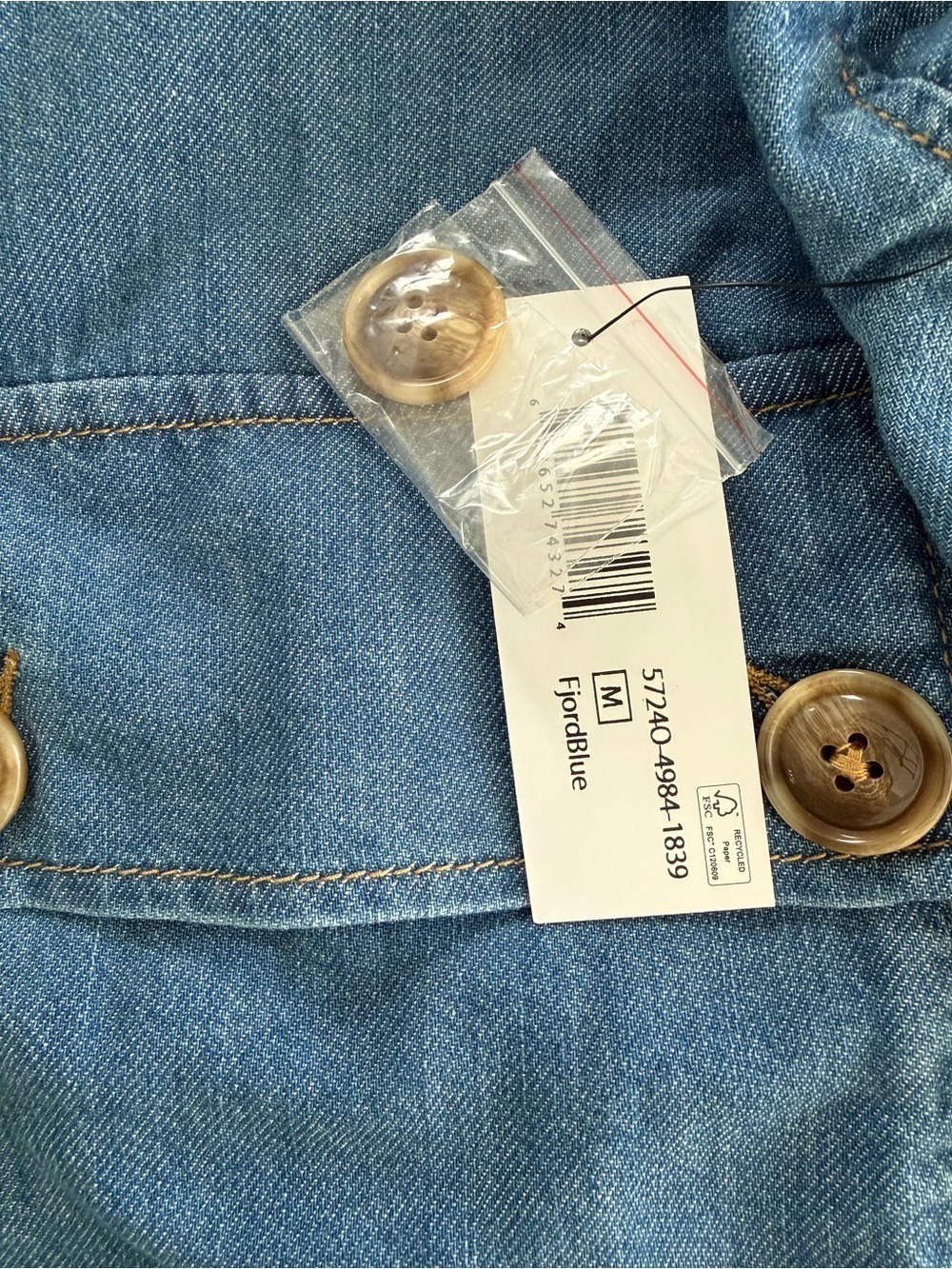 Tribal Lightweight Denim Jacket With Back Adjustment NWT Size M - Picture 8 of 10